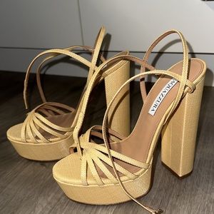 Aquazzura woven platforms